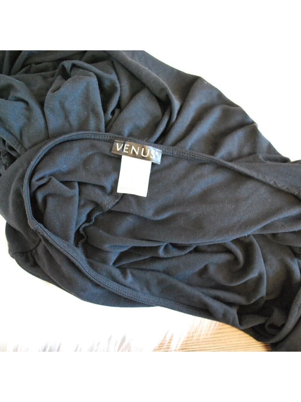 Venus Women's Plus Size Black Cold Shoulder Tee Stretch Blouse 1X - Picture 6 of 6